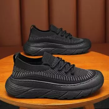 Обувь для защиты труда Летняя мужская обувь Дышащая обувь Мужская трендовая универсальная нескользящая спортивная обувь на толстой подошве Повседневная обувь для папы 39