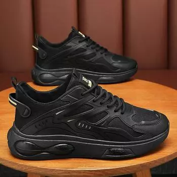 Обувь для защиты труда Летняя мужская обувь Дышащая обувь Мужская трендовая универсальная нескользящая спортивная обувь на толстой подошве Повседневная обувь для папы 39