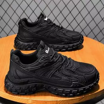Обувь для защиты труда. Летняя мужская обувь. Спортивная обувь с дышащей сетчатой поверхностью. Мужская трендовая универсальная нескользящая повседневная обувь для бега Daddy Tide. 39