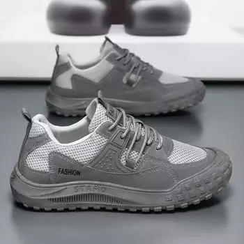 Обувь для защиты труда Мужская обувь Летняя дышащая сетчатая обувь для мужчин Нескользящая износостойкая обувь для работы на месте Отдых Туризм Мужская обувь 39