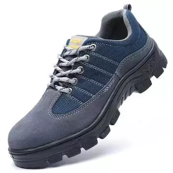 Обувь для защиты труда Мужская противоударная и противопроникающая легкая и износостойкая защитная обувь Специальная рабочая обувь Обувь из стальной пластины 36