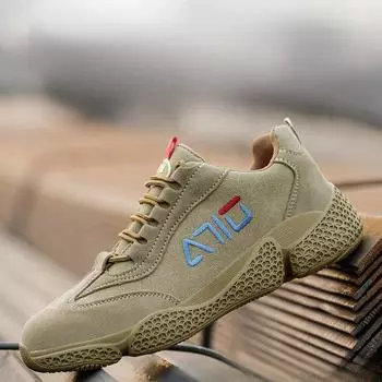 Обувь для защиты труда. Мужская противоударная и противопроникающая дышащая легкая нескользящая износостойкая рабочая защитная обувь. 36