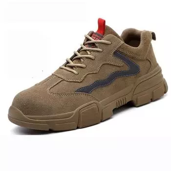 Обувь для защиты труда Мужская противоударная и противопрокольная легкая нескользящая дышащая и удобная для носки на все сезоны 37