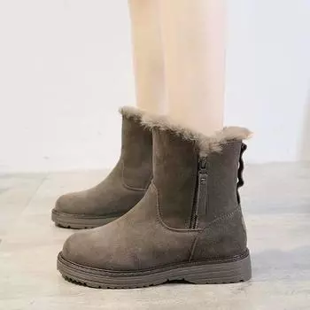 Обувь для женщин 2024 года, брендовые женские ботинки на молнии, модная однотонная повседневная обувь, женские высококачественные ботильоны с круглым носком в готическом стиле 35 хаки