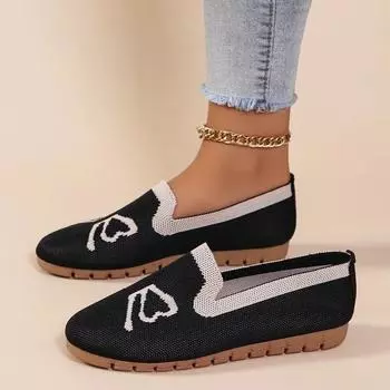 Обувь для женщин 2024 года, горячая распродажа, женские туфли на плоской подошве One Kick, осенние туфли с круглым носком, дышащая сетка, разноцветная подошва, повседневные туфли на плоской подошве 37