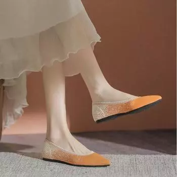 Обувь для женщин 2024 года на плоской подошве с острым носком женская летняя обувь черного цвета на плоской подошве Beau сегодня со скидкой Нескользящая популярная распродажа AE 35