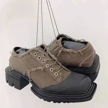 Обувь для женщин 2024 года, новая мода, повседневные туфли Мэри Джейн в стиле ретро, удобные туфли на мягкой подошве, туфли на плоской подошве со шнуровкой, Zapatillas Mujer 35 чёрный