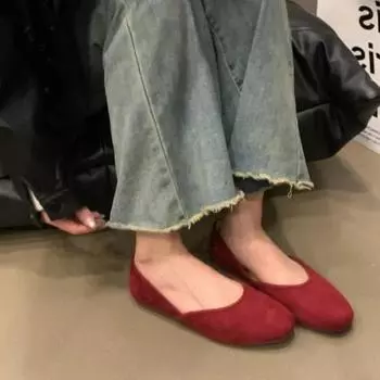 Обувь для женщин 2025 Высококачественные женские туфли на плоской подошве с круглым носком, повседневные туфли на плоской подошве для женщин, горячая распродажа, однотонные туфли на низком каблуке, Zapatos 35 коричневый