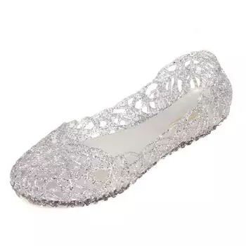 Обувь для женщин 36-41 Летняя мода Женские блестящие 2024 Полые женские балетки на мягкой подошве Пляжная обувь Обувь на платформе Сандалии женские 36