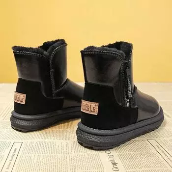 Обувь для женщин Элегантные женские зимние сапоги с кисточками на низком каблуке, черные водонепроницаемые весенне-осенние сапоги, дизайнерская роскошная мода Y2k 35