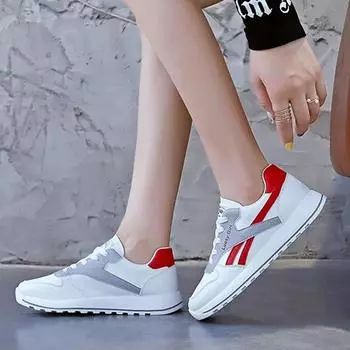 Обувь для женщин Кроссовки Весна/Осень Шнуровка Flat с Zapatillas Mujer Tenis Feminino Baskets Femme Casual Chaussures Sapatos 35 серый