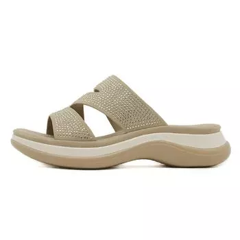 Обувь для женщин Летние Элегантные Женские Босоножки на Платформе Повседневные Клинья Удобные Шлепанцы со Стразами Пляжная Обувь Женские Сандалии 35