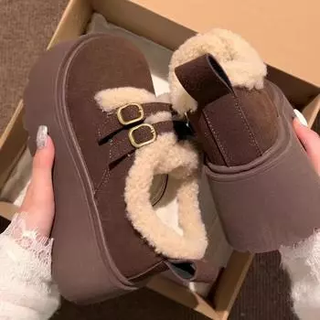 Обувь для женщин Нескользящая новая однотонная зимняя мода 2024 года Высококачественная женская вулканизированная обувь Zapatillas Mujer 35 чёрный