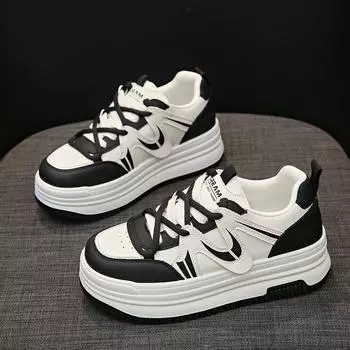 Обувь для женщин, новая весенняя обувь на платформе с дышащей сеткой на шнуровке, женские повседневные удобные туфли на плоской подошве, модные женские спортивные кроссовки 35