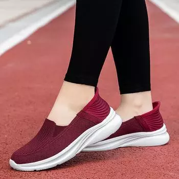 Обувь для женщин, новинка 2024 года, повседневные модные кроссовки, летающие тканые дышащие женские туфли, трендовые женские кроссовки на мягкой подошве 35 светло-серый