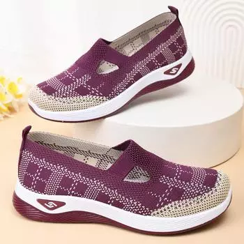 Обувь для женщин, повседневная обувь для мам, носки, сетчатая обувь, спортивная обувь на мягкой подошве для женщин 35 чёрный