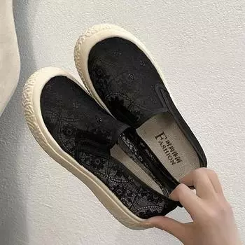 Обувь для женщин с круглым носком, теннисные женские повседневные кроссовки, летние дышащие, новинка 2024 года, для отдыха 35 бежевый