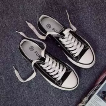 Обувь для женщин с низким верхом, кроссовки на платформе из вулканизированного холста, черные, на плоской подошве, для тенниса, для женщин, классические, для студентов, для пар, для скейтборда 35 чёрный