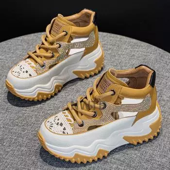 Обувь для женщин Женские сандалии Летние женские кроссовки Блестящие сверкающие бриллианты Украшения для обуви Спортивные сандалии Летние 35