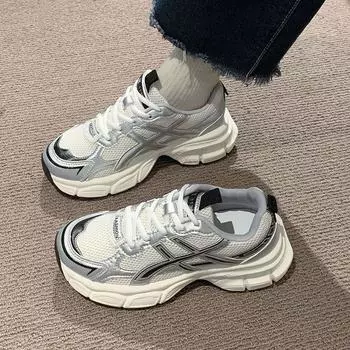 Обувь Dopamine Daddy, женская, весна 2025 года, новые универсальные, легкие, увеличивающие рост, кроссовки для бега, сетчатые, дышащие 35 синий