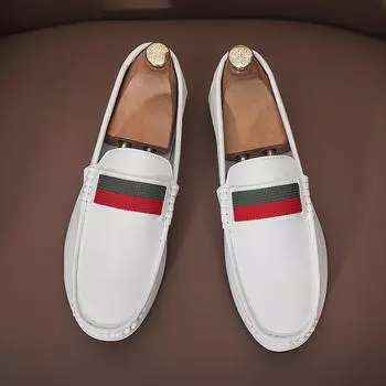 Обувь Doudou, мужская летняя новая модная мужская обувь, универсальная мужская удобная мягкая подошва с одной педалью для вождения, повседневная кожаная обувь прилив 39