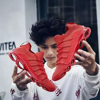 Обувь Fishbone Blade, кроссовки для мужчин, спортивная мужская обувь больших размеров, повседневная обувь для бега, 39-48 39 чёрный