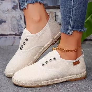 Обувь Fisherman s Shoes Женская новая осенняя повседневная обувь на плоской подошве Удобная парусиновая обувь 36 бежевый