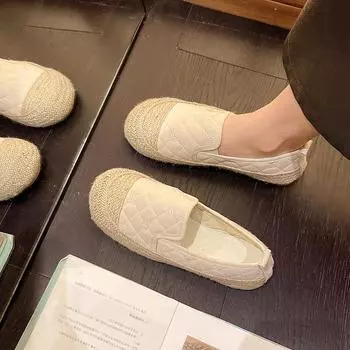 Обувь Fisherman женские однопедальные ленивые туфли Doudou весна и осень 2025 новые одинарные туфли на плоской подошве удобные повседневные мокасины женские 35
