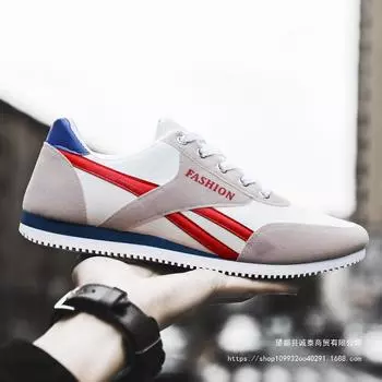 Обувь Forrest Gump Мужская спортивная обувь Модная универсальная трендовая обувь Легкая износостойкая беговая обувь Мужская обувь 39 красный