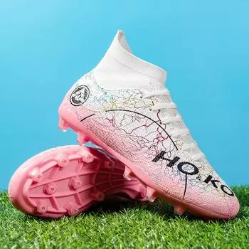 Обувь Футбольные бутсы Мужские высокие женские Gang AG Длинные ногти Сломанные ногти Взрослые тренировочные туфли 38