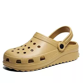 Обувь Hole, мужская, наступающая на дерьмо, летняя одежда для отдыха на открытом воздухе, полутапочки двойного назначения, нескользящая, на толстой подошве, повседневная пляжная обувь, обувь с мешком на голове 39