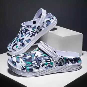 Обувь Hole, мужская, забродная сумка, пляжная обувь, летние новые дышащие сандалии, тапочки для подростков большого размера 38