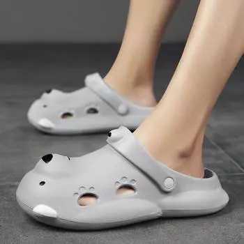 Обувь Hole нескользящая и дышащая летом, новая мягкая подошва baotou 2025 года, повседневная обувь для пар, симпатичная 38