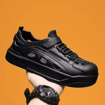 Обувь Hole Shoes Мужская одежда Нескользящие сандалии для ходьбы по дерьму Модные уличные спортивные тапочки для отдыха на пляже 39 хаки