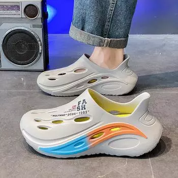 Обувь Hole Shoes Пара Уличная пляжная обувь Тапочки EVA Baotou для вождения Обувь Hole Shoes Wading Premium Garden Shoes Пляж 38 белый