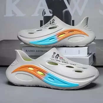 Обувь Hole Shoes Пара Уличная пляжная обувь Тапочки EVA Baotou для вождения Обувь Hole Shoes Wading Premium Garden Shoes Пляж 38 белый