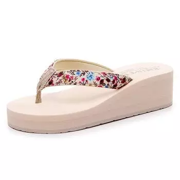 Обувь Holfredterse для женщин, босоножки на танкетке 2022, женские тапочки, туфли на платформе 34701, черный/коричневый/бежевый, большой размер 40 41 42 40