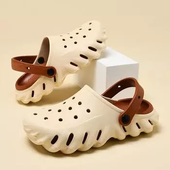 Обувь из ЭВА, мужские и женские внешние легкие дышащие тапочки, нескользящие спортивные сандалии, пляжные тапочки 36 хаки