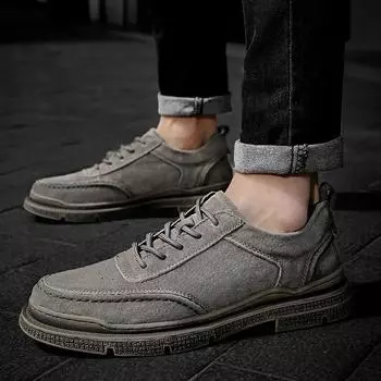 Обувь из коровьей замши, мужская мода, повседневные кроссовки, кожаные туфли, мокасины, оксфорды, мужская обувь, обувь 6.5
