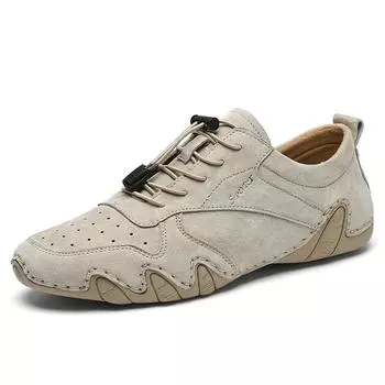 Обувь из натуральной кожи. Мужская повседневная обувь. Удобная обувь для вождения. Мокасины. Мужские лоферы. 38 серый