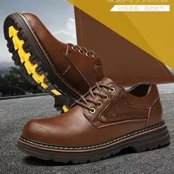 Обувь из натуральной кожи. Мужская повседневная обувь. Модная брендовая мужская обувь на плоской подошве из коровьей кожи. Черно-белые туфли. 38 коричневый