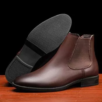 Обувь из натуральной кожи. Мужская повседневная обувь. Модная брендовая мужская обувь на плоской подошве из коровьей кожи. Черно-белые туфли. 37 темно-коричневого