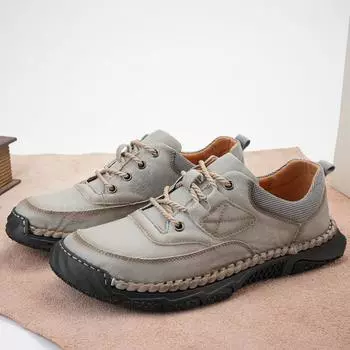 Обувь из натуральной кожи, мужские повседневные кроссовки на шнуровке, ручная работа, дышащие, высокого качества, для ходьбы, роскошные мужские туфли, большой размер 48 6.5