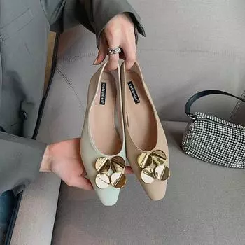 Обувь из натуральной кожи. Новые детские грубые туфли с квадратной головкой. Женская обувь Fairy Wind для профессиональной работы. Женская обувь на пригороде.;обувь 35