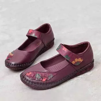 Обувь из натуральной кожи, женские туфли на мягкой подошве на полой плоской подошве, женские лоферы без шнуровки, винтажные туфли на плоской подошве 42 чёрный