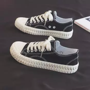 Обувь из парусины Biscuit, женская универсальная тканевая обувь, студенческий нишевый дизайн, повседневная обувь для сноуборда 35 белый