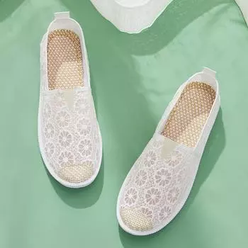 Обувь Эспадрильи для женщин с круглым носком, теннисные женские повседневные кроссовки Modis Slip-on, летние дышащие, новые 2025 Slip On Leisure Fabr 35