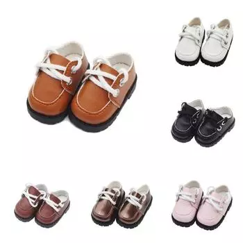 Обувь Кукольная миниатюрная обувь PU Кожаная нарядная обувь Кукольная обувь PU Кожаная обувь Тело куклы Brown