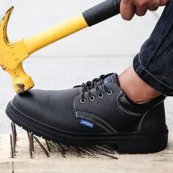 Обувь Labor Insurance Мужская противоударная, противопрокольная, водонепроницаемая, легкая, удобная и нескользящая защитная рабочая обувь 35