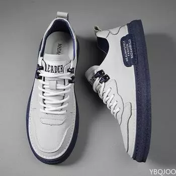 Обувь Модная и удобная нескользящая новинка 2023 года, мужская повседневная обувь, уличная износостойкая обувь, легкая обувь Four Seasons 39 синий/белый